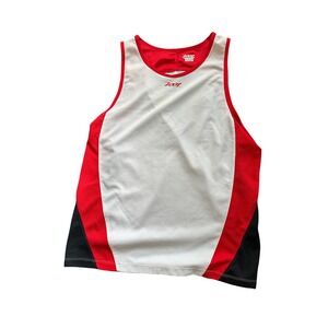 Zoot Sports Mens Triathlon Running Tank Top White Red Black Mesh Size Large